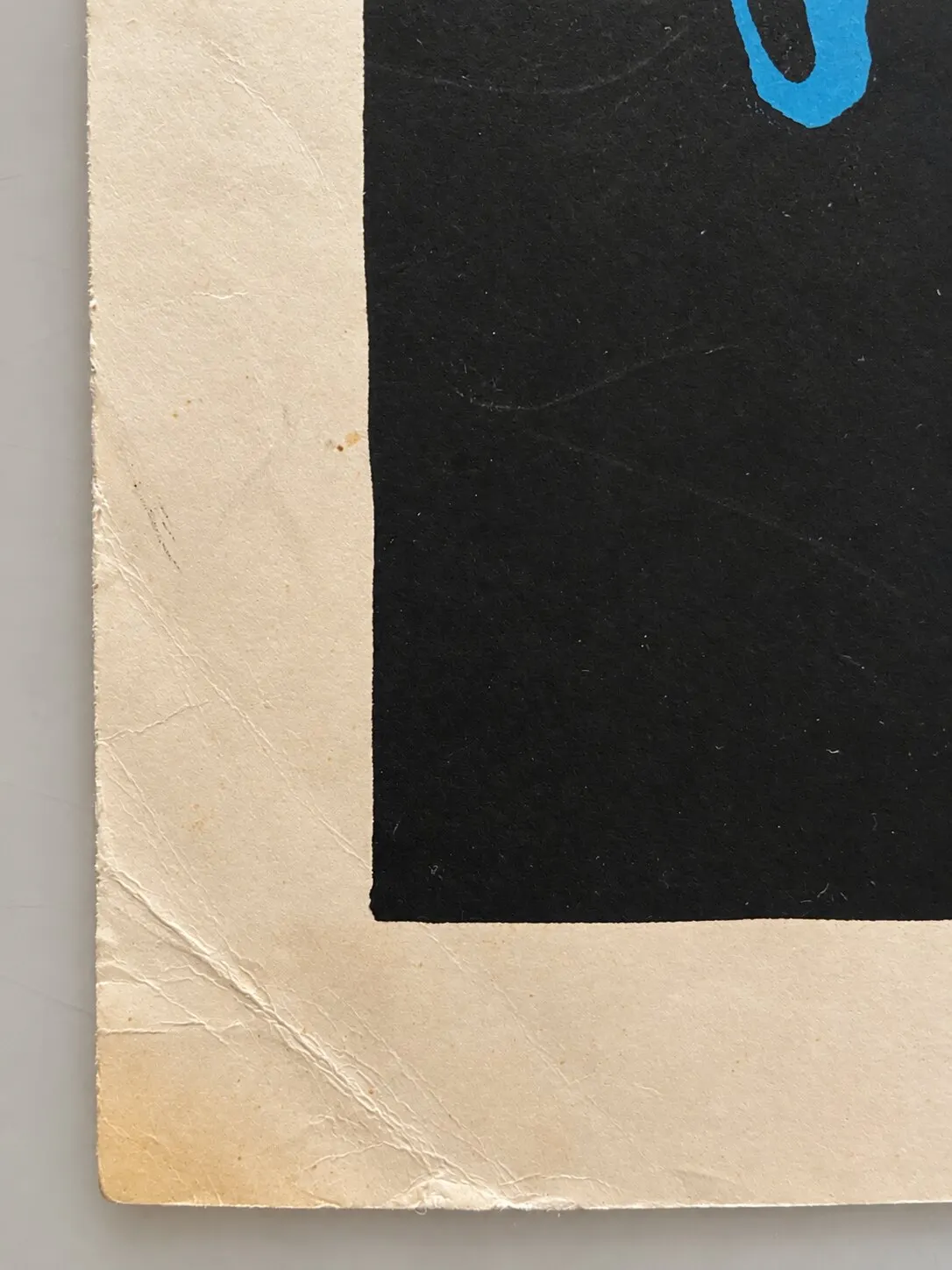 After flattening. Detail of the sheet.