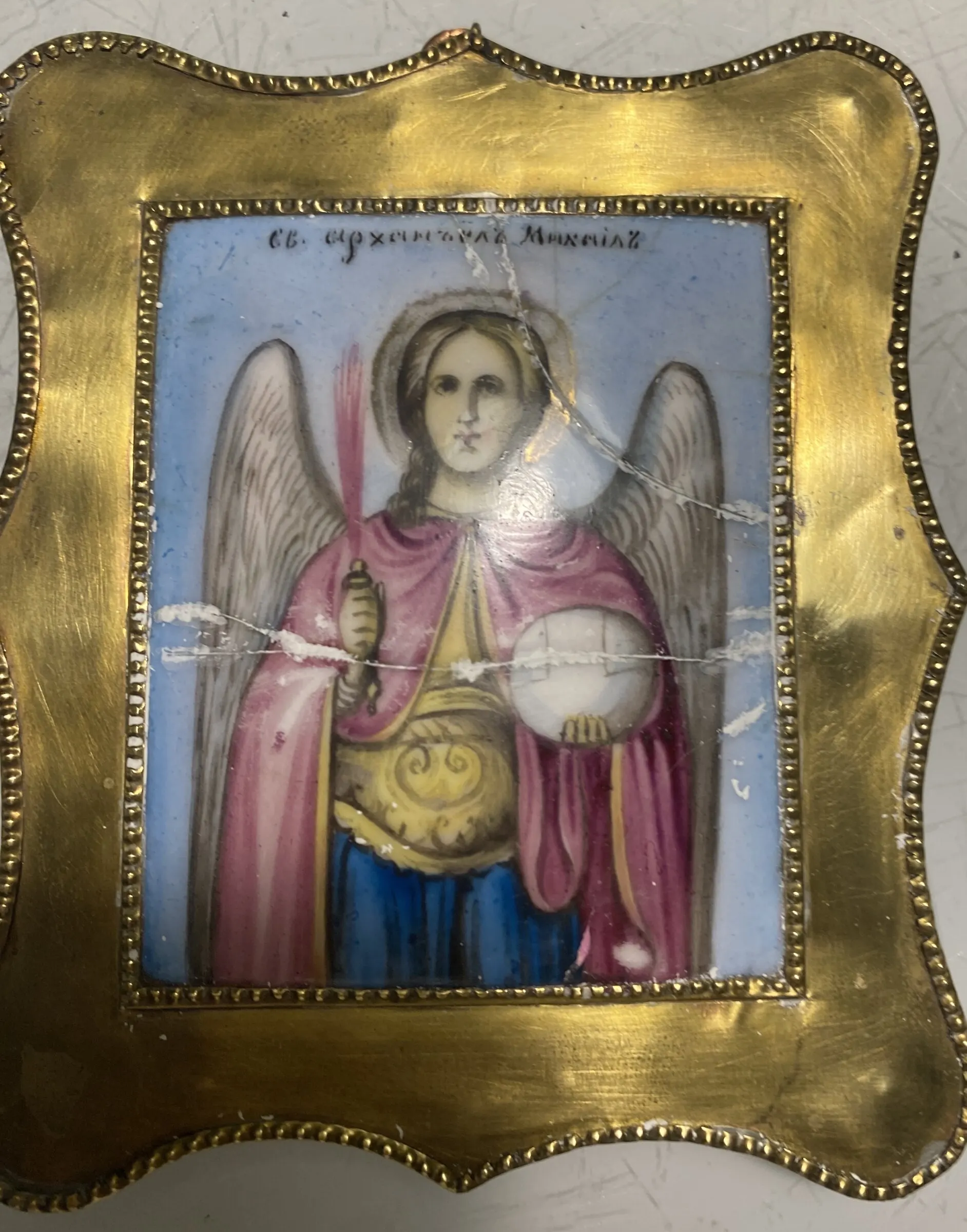 Archangel Michael. Before restoration.