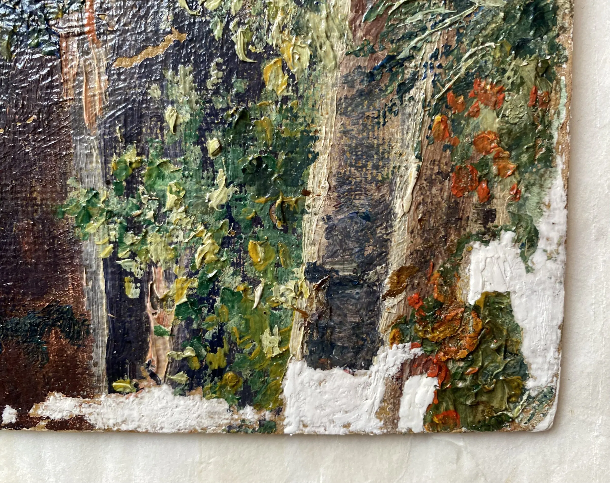 After restoration. Detail of the painting with the artist’s texture preserved.