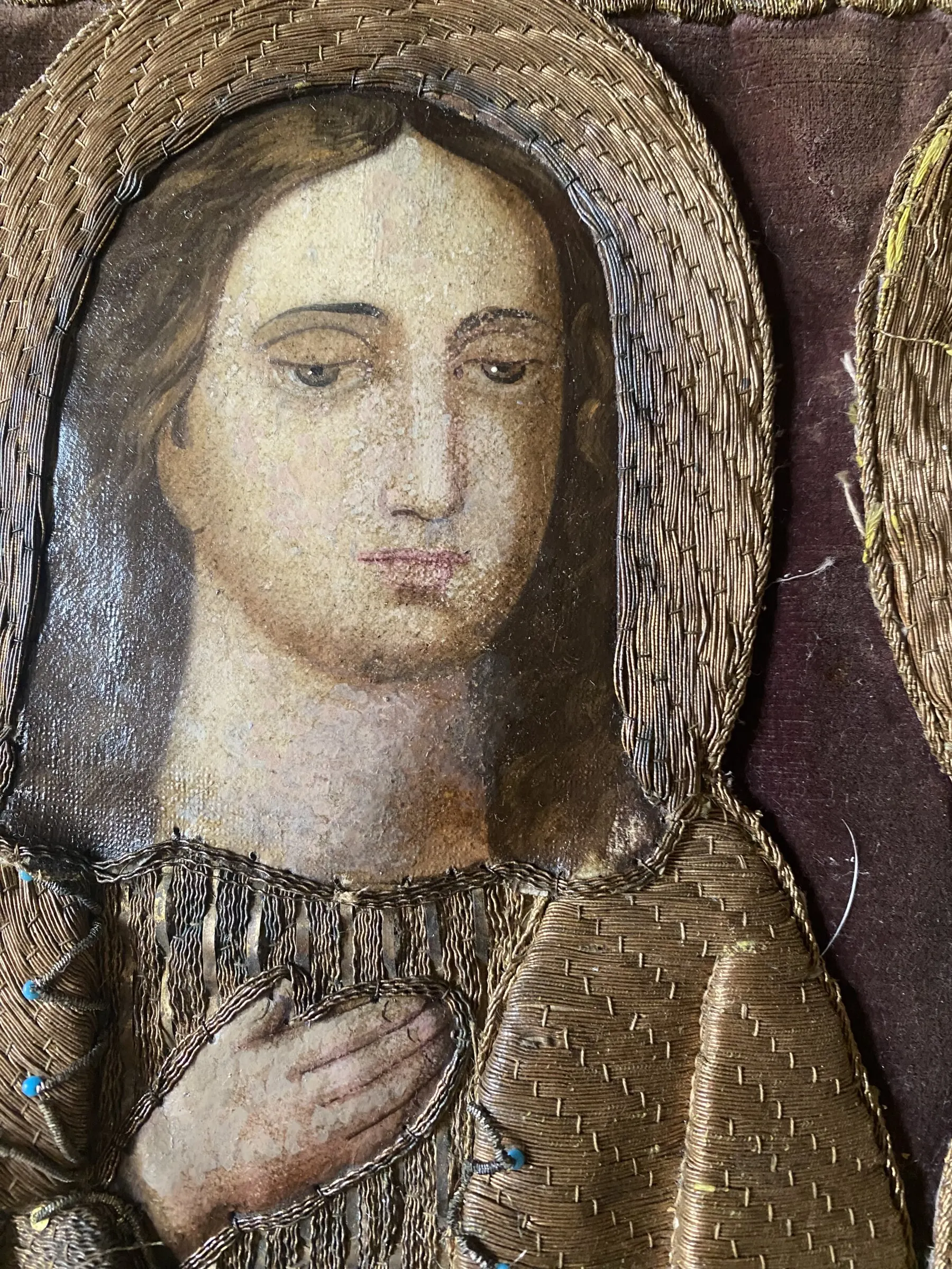 Detail of a female face.
