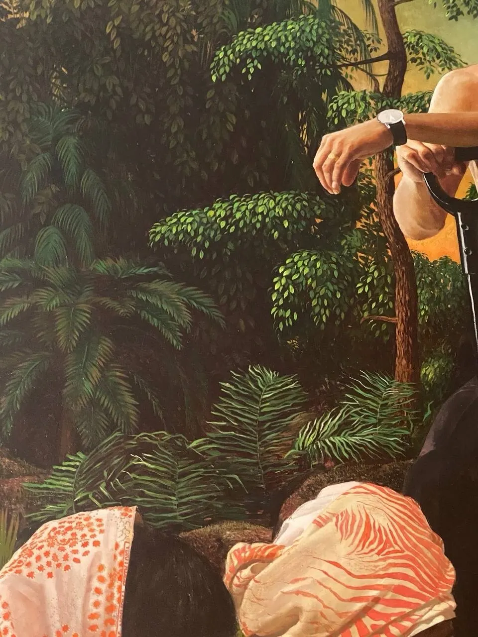 After regeneration. Detail of the vegetation with restored depth of colour.