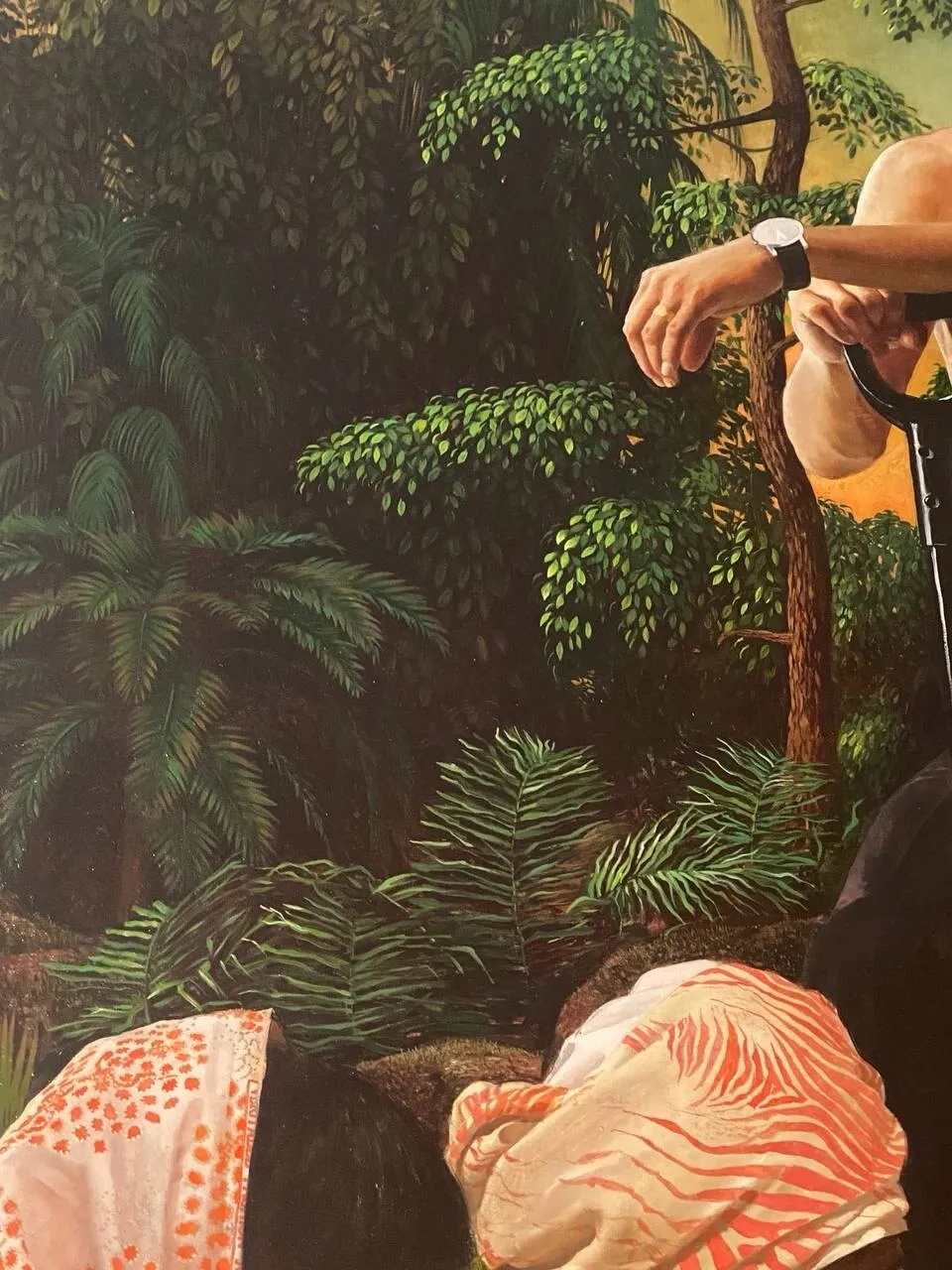 After regeneration. Detail of the vegetation with restored depth of colour.